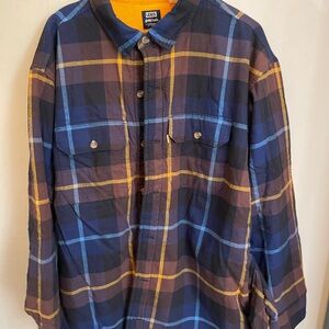 Levi's Gold Tab Blue and Yellown Plaid Shirt Jacket